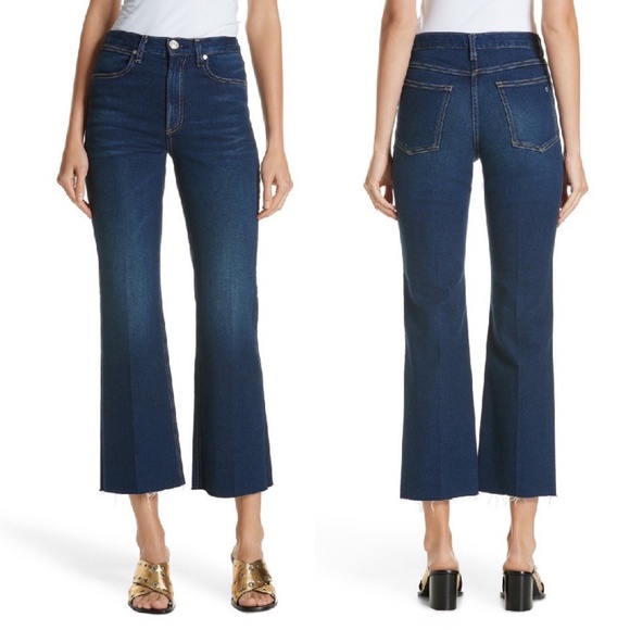 ✨NWT✨RAG & BONE Justine High Rise Cropped Flare Leg Jeans in Gem Sz 24 - Picture 4 of 4
